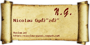 Nicolau Győző névjegykártya